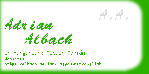 adrian albach business card
